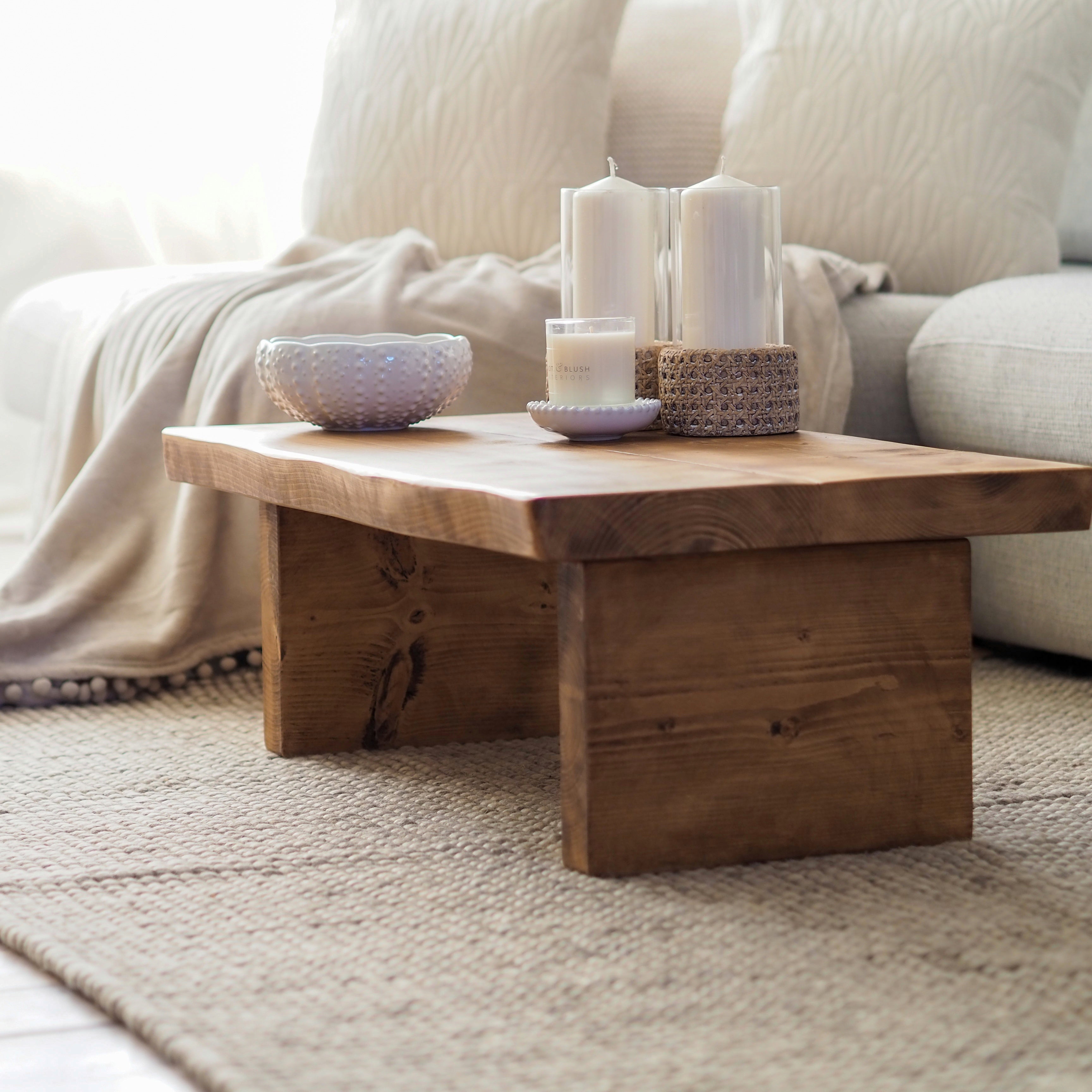 Natural live edge store coffee table